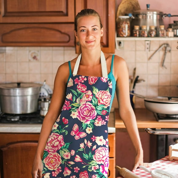 Dvkptbk Aprons 1pc Parent Adult The Family Kitchen Lovely Print Linen Family Aprons Kitchen Gadgets on Clearance