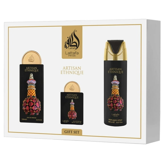 Set de Fragancias Unisex Lattafa Artisan Ethnique de 3 Piezas 300 ml