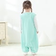 thumbnail image 5 of WEIYLL Girls Rompers Cartoon Wearable Sleep Fleece Sleeveless Cute Mint Green Toddler Overalls for 5-7 Years, 5 of 5