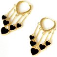 thumbnail image 5 of Stainless Steel Heart Charms Long Tassel Style Dangle Drop Earrings, 5 of 6