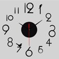 thumbnail image 2 of WIFKLSIIPG Frameless DIY Wall Mute Clock 3D Mirror Surface Sticker Home Office Decor(Black), 2 of 8