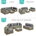 thumbnail image 5 of Best Choice Products 7-Piece Outdoor Modular Patio Conversation Furniture, Wicker Sectional Set - Taupe/Cement Gray, 5 of 9