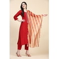 thumbnail image 6 of Trendmalls Women's Wear PV Chanderi Fabric Embroidery Stright Kurta with Salwar Suit Set, 6 of 10
