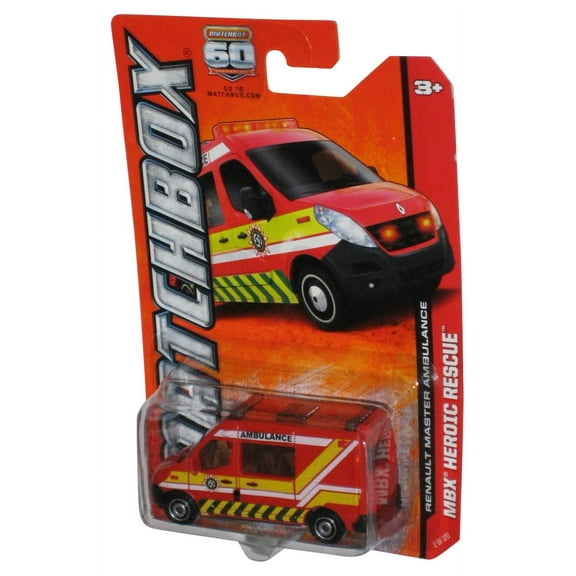 Matchbox MBX Heroic Rescue (2012) Renault Master Ambulance Red Toy 2/120