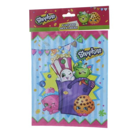 (4 Pack) Shopkins Favor Bags, 8ct