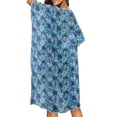 thumbnail image 3 of Xoenoiee Tropical Palm Tree Pattern Women Swimsuit Cover Up Kimono Cardigan Half Sleeve Bathing Suit Cover Ups Hibiscus Flower Design Loose Fit Bikini Swimwear Coverups for Summer Beach Vacation, 3 of 7