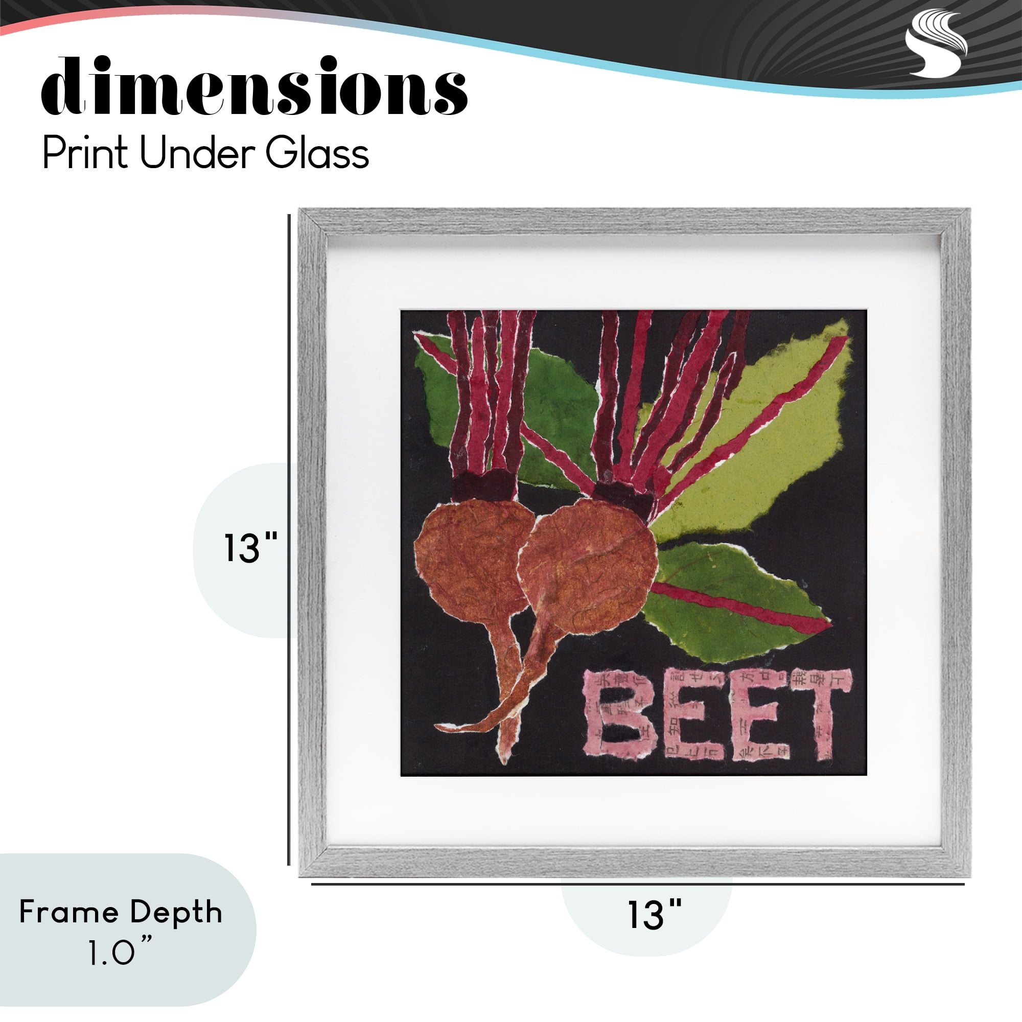 Stupell Industries Beets Root Vegetable Gray Framed Print Under Glass, design by Nancy Overton
