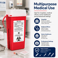 thumbnail image 4 of Dealmed Sharps Container, 2 Quart Flip Lid, Red (Pack of 1), 4 of 5