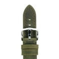 thumbnail image 2 of HIRSCH Terra Leather Watch Strap - Green - L - 26mm - Stainless Steel Silver Buckle, 2 of 7