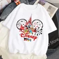 thumbnail image 4 of 2024 Camiseta de algodón con dibujos animados de Disney para niños, ropa de vacaciones, ropa informal de verano con cuello redondo, ropa de calle para niños, camisetas para bebés, 4 of 4