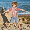 thumbnail image 3 of FORMRS Boys Rash Guard with Short Sleeves UPF 50+ Swim Shirts Sizes 3-12T, Gingerbread Houses, 3 of 6