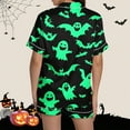 thumbnail image 7 of Hvot&aat Halloween Pajamas Women Sets Silk Satin Ghost Graphic Cute Sleepwear Short Sleeve Shirts and Shorts Sets, 7 of 7