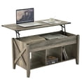 thumbnail image 3 of Zimtown Modern Lift-Top Coffee Table, 39.8" Rectangle Coffee Table with Lift Top & 3 Cube Storage, Retro Gray Living Room Center Table, 3 of 8
