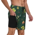 thumbnail image 2 of Yiaed Camp In The Forest Print Mens Swim Trunks Bathing Suit Compression Liner Beach Swim Shorts Swimwear Quick Dry Zipper Pocket No-Chafing Board Short-3X-Large, 2 of 6