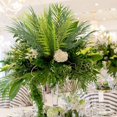 thumbnail image 3 of Paquete de 2 hojas de árboles artificiales, plantas tropicales, plantas de fronda falsas, plantas artificiales, flores verdes para el hogar, cocina, arreglos de fiesta, decoraciones de boda Zhivalor CZJJ-HQ4, 3 of 6