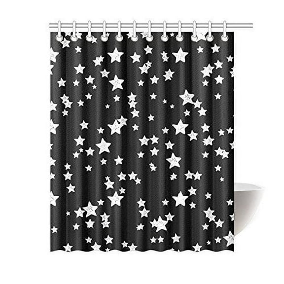 Libin Starry Pattern Bathroom Waterproof Fabric Shower Curtain 60x72 inches