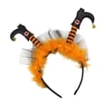 thumbnail image 3 of Diadema de Halloween con decoración de pies de , accesorio para disfraz, cómoda de llevar, elegante, versátil, color brillante para decoración Naranja Yinane Sombreros de Halloween, 3 of 8