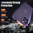 thumbnail image 5 of for iPhone 11 Pro Max Case, Phone Case 11 Pro Max Magnetic Case [Compatible with MagSafe] Translucent Matte Back Slim Shockproof Military-Grade Protection Anti-Fingerprint Cover, Dark Purple, 5 of 13