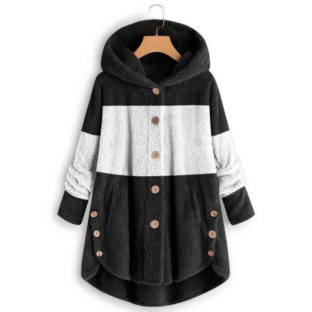 Yuyuzo Womens Hoodies Coat Fleece Fuzzy Winter Jackets Button down Cardigan Cute Warm Loungewear