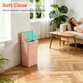 thumbnail image 3 of BestOffice 13 Gallon Automatic Plastic Trash Can with Lid, Touch Free with Motion Sensor for Indoor Use(Pink), 3 of 8