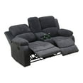 thumbnail image 2 of MAYEERTY Power Reclining Loveseat, Manual 2-Seat Fabric Recliner with Storage & Cup Holders for Living Room, Dark Grey, 2 of 9