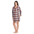 thumbnail image 3 of Ashford & Brooks Women's Flannel Plaid Long Lounge Shirt Sleep Nightshirt - Dress Stewart - 4X-Large, 3 of 5