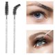 thumbnail image 3 of Xiao Hua 100 cepillos de pestañas desechables negros, cepillo de maquillaje para cejas, cepillo de pestañas con varilla de cristal, 3,9 pulgadas, 3 of 5