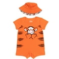 thumbnail image 3 of Disney Winnie the Pooh Tigger Infant Baby Boys Romper and Bucket Sun Hat Newborn to Infant, 3 of 5