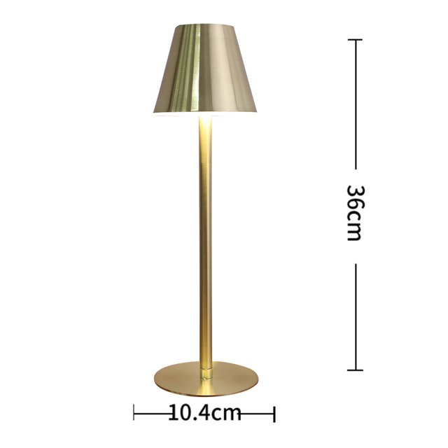Lámpara LED Likrtyny Inalámbrica de Toque Metal Galvanoplastia Para Bar Café