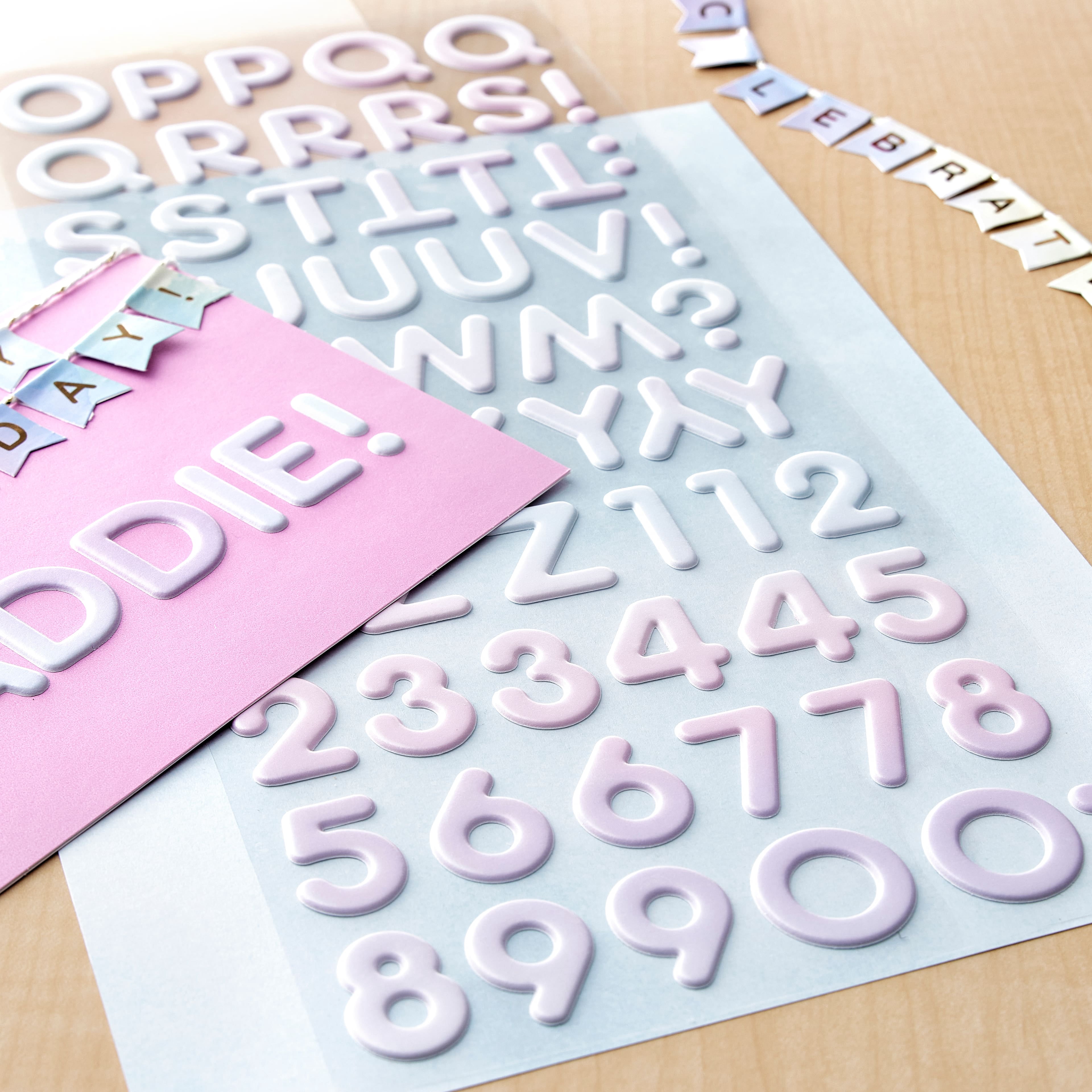 Recollections Pink Iridescent Foil Alphabet Stickers, 12 Packs: 117 ct. (1,404 total)