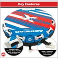 thumbnail image 3 of Airhead Hydro X 3 Person Towable Tube for Boating, Blue, White, & Red, 70" Deflated Size, Max Capacity 510 lbs., 3 of 12