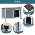 thumbnail image 5 of Petsfit Outdoor Dog House with Adjustable Foot Mat ,Asphalt shingles, Finnish Spruce Panels，Small, 5 of 8