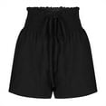 thumbnail image 6 of Shorts for Women 2026 Summer Elastic High Waist Drawstring Smocked Wide Leg Flowy Casual Beach Shorts, 6 of 8