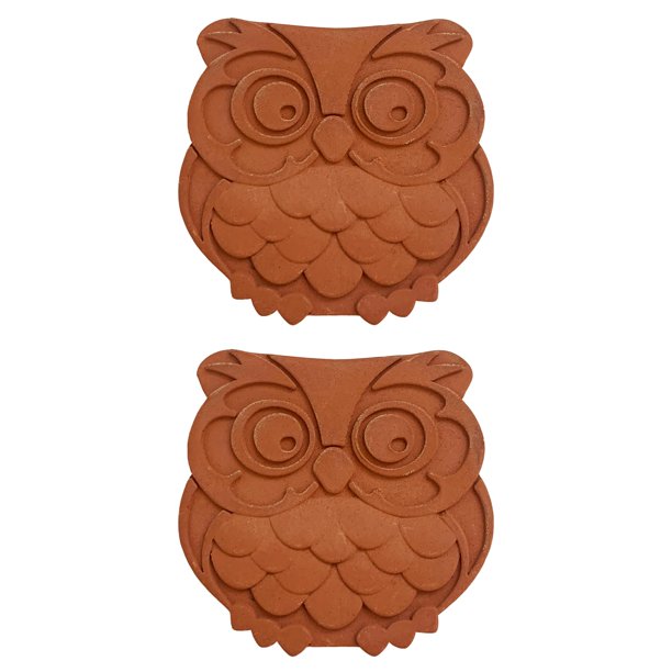 Set de 2 búhos Terracotta Brown Sugar Keeper and Saver Fox Run