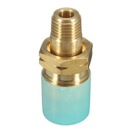 Brass Hancock Double Cylinder - 1/4& 6mm MNPT Propane LP Gas Cylinder Fitting Full Flow POL Connector Brass