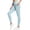 Blue, variant on High Waist Compression Leggings Slim Stretch Zipper Butt Lifter Shapewear Pants Women Tummy Control Hip Lift Shaper Girdle