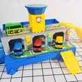 thumbnail image 4 of Tayos Parking Lot Cartoon Small Bus Truck Caja de almacenamiento con 3 Mini Pull Back Car Toys Regalos de cumpleaños para niñoszhangyuxiang, 4 of 4
