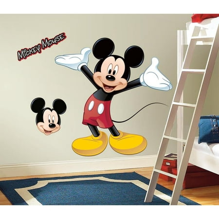 Licensed Disney MICKEY MOUSE 37” Tall Giant Wall Decal Mural Kids Room Decor Stickers