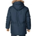 thumbnail image 2 of Hawke & Co. Outfitter Men's Logan Faux-Fur-Trim Parka Navy Blue Size L, 2 of 2