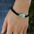 thumbnail image 3 of Stock Car Racing Mom USA Speedway Garage Novelty Suede Leather Metal Bracelet, 3 of 4