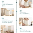 thumbnail image 3 of Sabine Ceramic Canister Set with Airtight Wood Lids - 3-Piece Kitchen Storage for Flour, Sugar, Coffee, Tea & Spices - Modern Countertop Decor, 3 of 8
