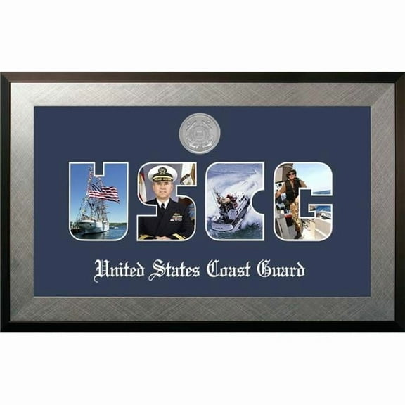 Campus Images CGSSHO002S Patriot Frames Coast Guard Collage Photo Honors Mahogany Frame with Silver Medallion