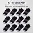 thumbnail image 2 of James Fiallo Men's 12-Pairs Performance Low Cut Athletic Sport Socks MS15-12, 2 of 6