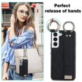 thumbnail image 5 of For Samsung Galaxy S22 Non-slip Full Coverage Ring Pu Phone Case With Wristband, 5 of 5