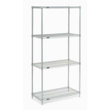 

Nexel Poly-Z-Brite® 5 Tier Wire Shelving Starter Unit 48 W x 21 D x 74 H