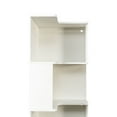 thumbnail image 3 of 5 Tier Corner Bookshelf  Bookcase with Baffle, Freestanding L Shaped Display Shelf Stand for Home Office, Living Room, Bedroom, Kitchen, White, 3 of 9