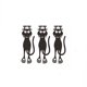 thumbnail image 1 of 3 piezas de marcapáginas Li build de gato curioso creativos de plástico negro de 12 cm, 1 of 3