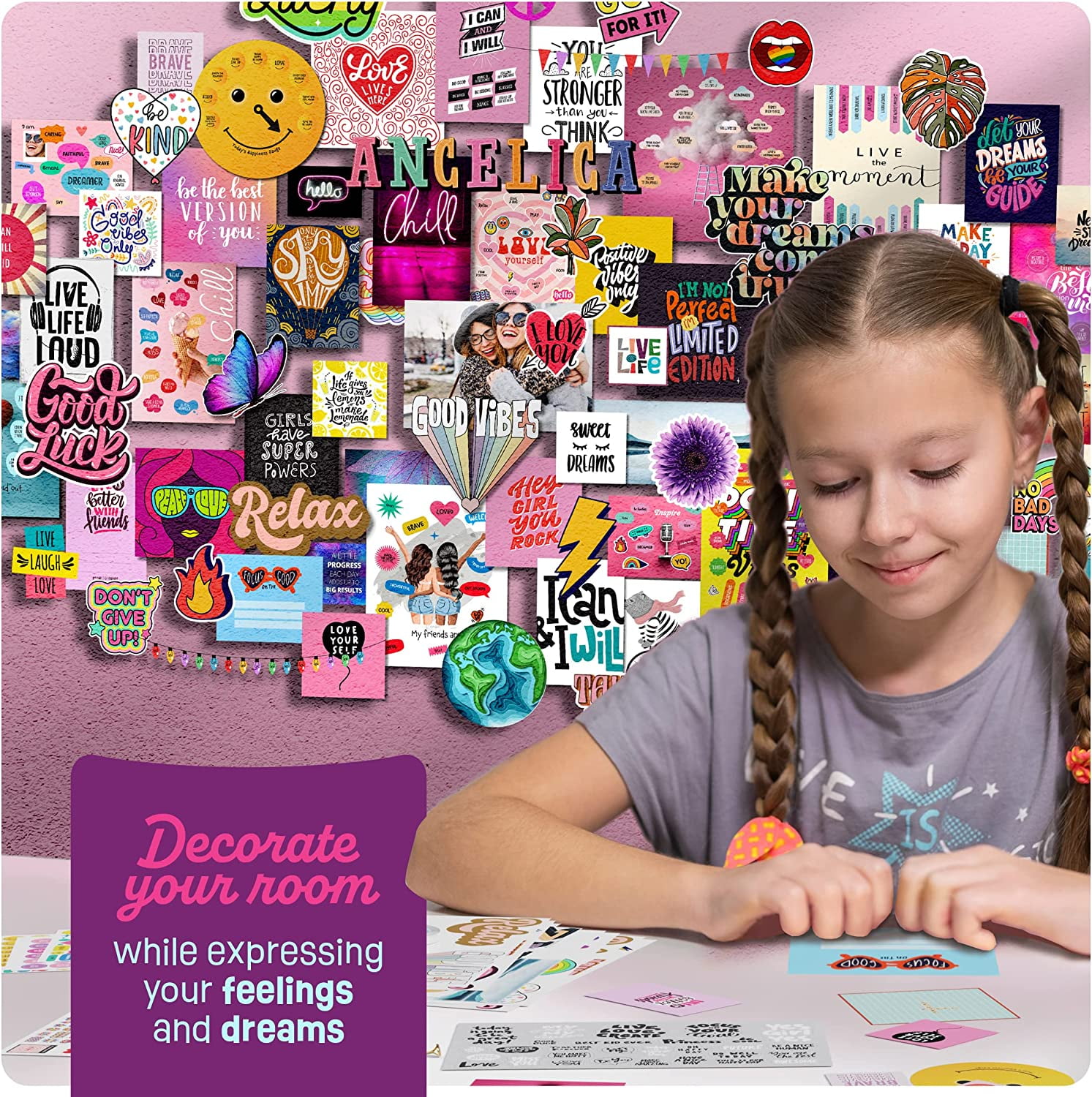 FIDRTH DIY Wall Collage Kit for Teen Girls - Craft Kits Birthday Gift Ideas  for 12 Years Old Girl - Trendy Gifts and Stuff for Teenage Bedroom - Fun
