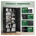 thumbnail image 6 of WDZS Metal Garage Storage Cabinets with Lock Door and Adjustable Shelves, Steel Tool Cabinets for Home,Office,Warehouse Organisieren (Black, 72" H), 6 of 9