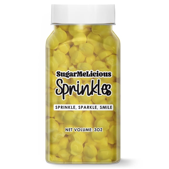 SugarMeLicious Thick Duck Shaped Sprinkles, Edible Animal Decorations for Cakes Cupcakes Cookies and Desserts, Baby Shower Theme Baking Sprinkles, 3 Ounce Jar